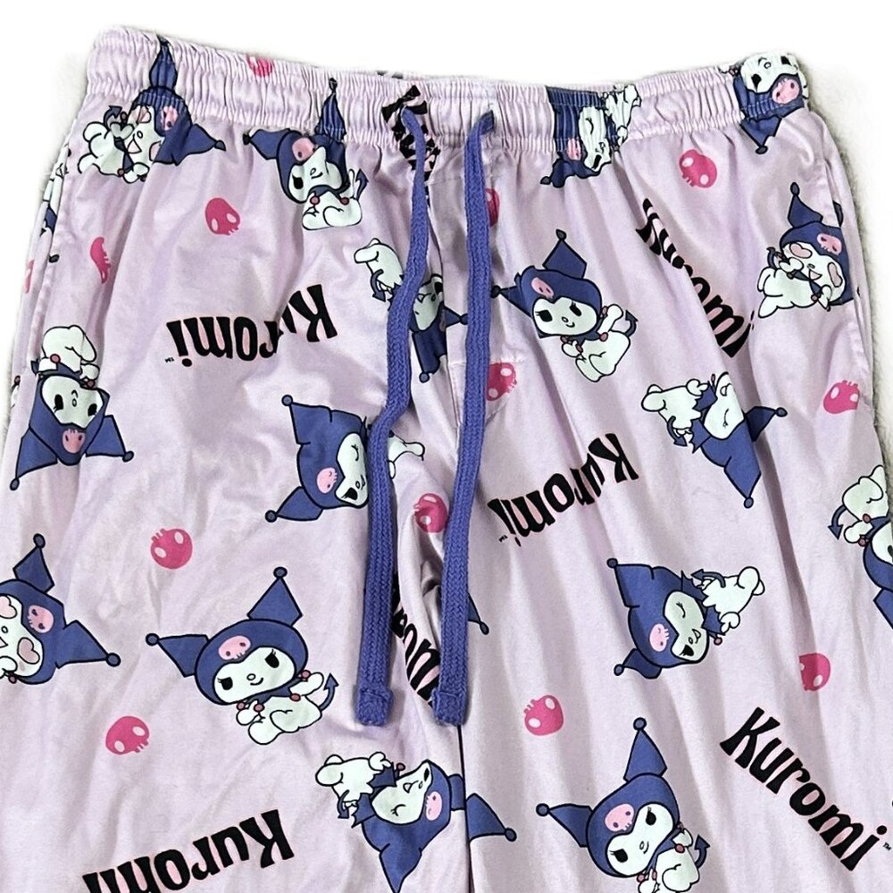 Kuromi Pajama Sleep Pants L Purple - Picture 2 of 3